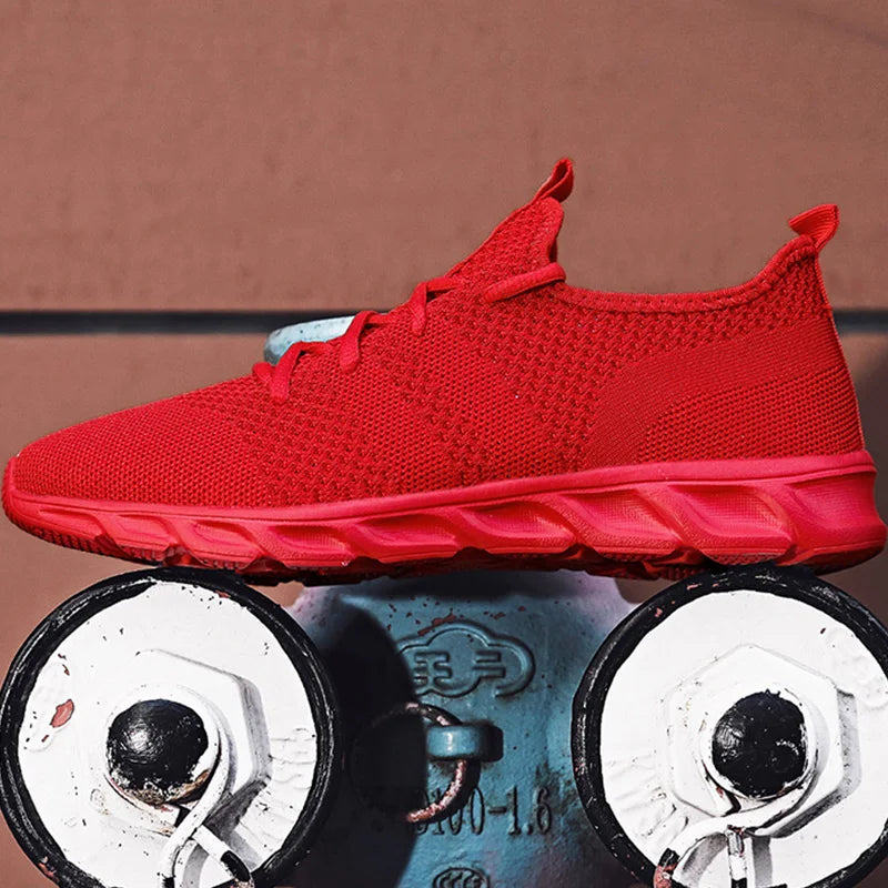 Men's Running Shoes Soft Soles Wear-Resistant Breathable Sports Shoes Mesh Outdoor Fashion Big Size Tennis Shoes for Men