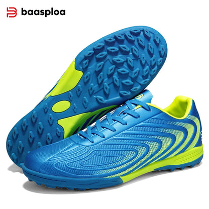 Baasploa Men's Football Shoes Brand Comfort Lightweight Turf Training Soccer Shoes Professional Male Soft Sneakers Non-Slip