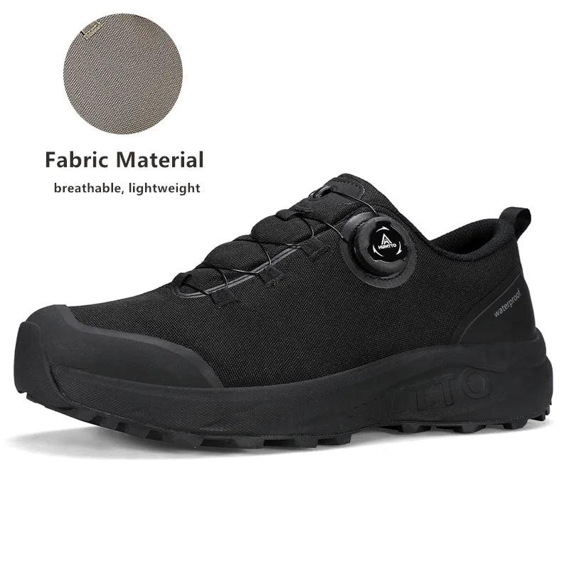Zapatos de cuero HUMTTO para hombre, calzado deportivo de invierno para camping y actividades al aire libre, botas de trekking transpirables, zapatillas de senderismo antideslizantes para hombre