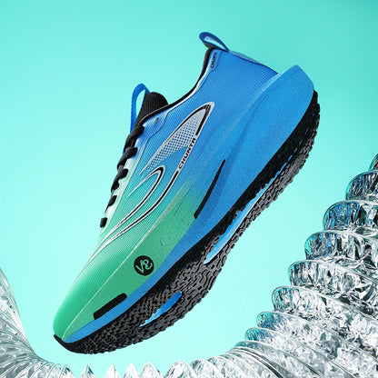 Carbon plate men's and women's anti-slip running shoes, professional marathon sports breathable mesh CHUNTA sports shoes