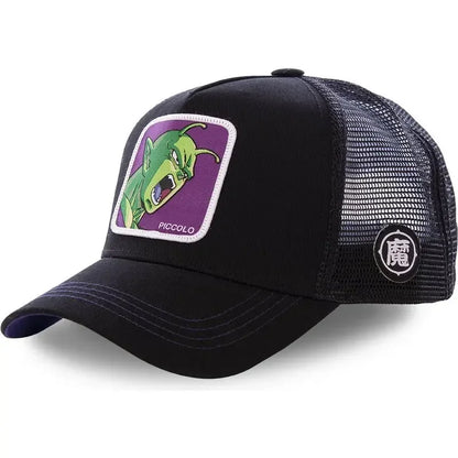 Boné de Basebol Dragon Ball Son Goku para Homem, com Bordado, Pala de Sol, Rede Trucker Ajustável, Estilo Hip-Hop para Viagens de Verão
