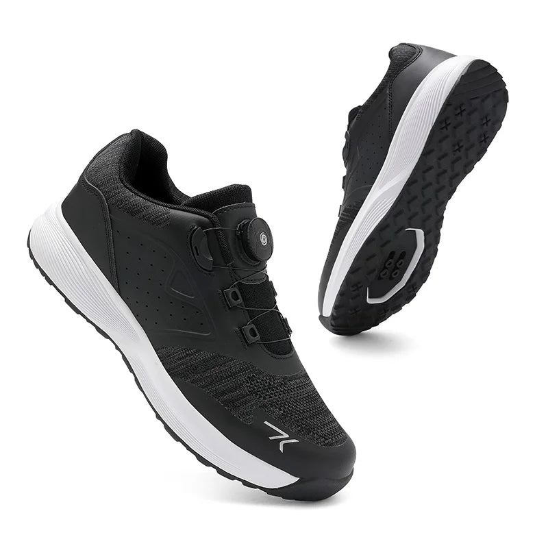 Cycling Shoes Men Cleats Shoes Flat Pedal MTB Bicycle Shoes Speed Cycling Sneakers Indoor Mountain Bike Shoes Racing Lock SPD Shoes