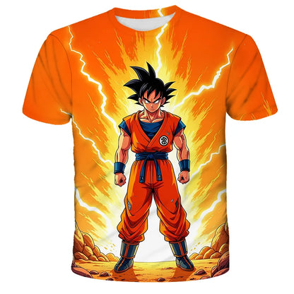 Anime Dragon Ball Son Goku 3D Print Kids T Shirt Summer Fashion Casual T-shirt Boy Girl Unisex Children's Clothing Tshirt Tops