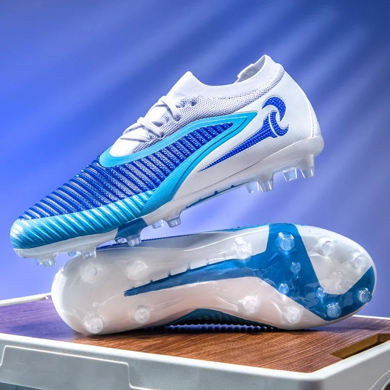 New Men Football Boots Match Adult Outdoor Sport Training Cleats Soccer Shoes Boys Long Spikes Breathable Non Slip Comfortable