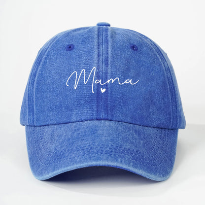 New Printed heart-shaped letters "mama" are fashionable and versatile baseball caps that are suitable for daily outdoor casual w