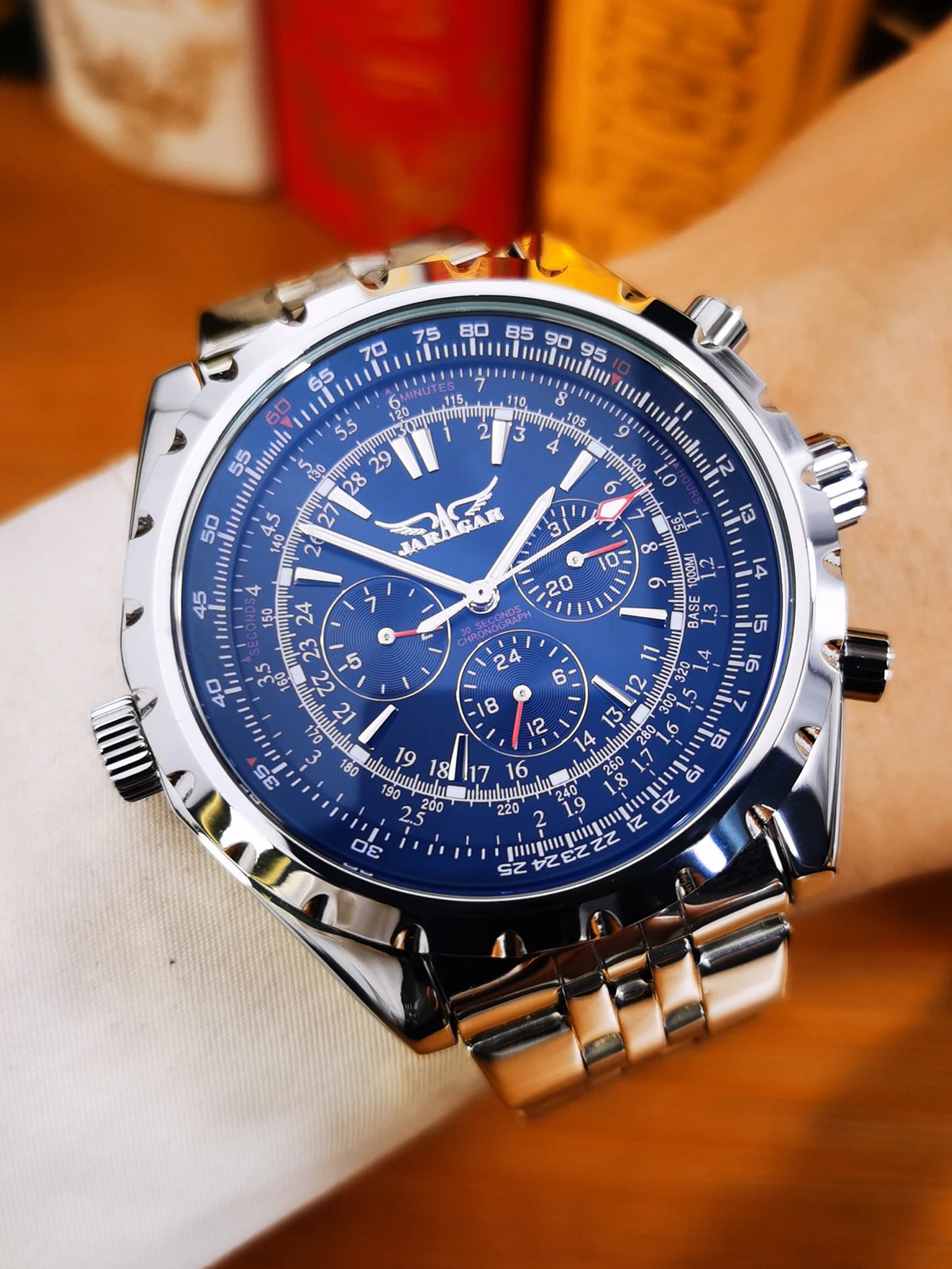 JARAGAR 212 Reloj mecánico automático para hombre, de estilo moderno y ejecutivo, de lujo, con calendario semanal, reloj para hombre, regalo premium, Reloj Hombre