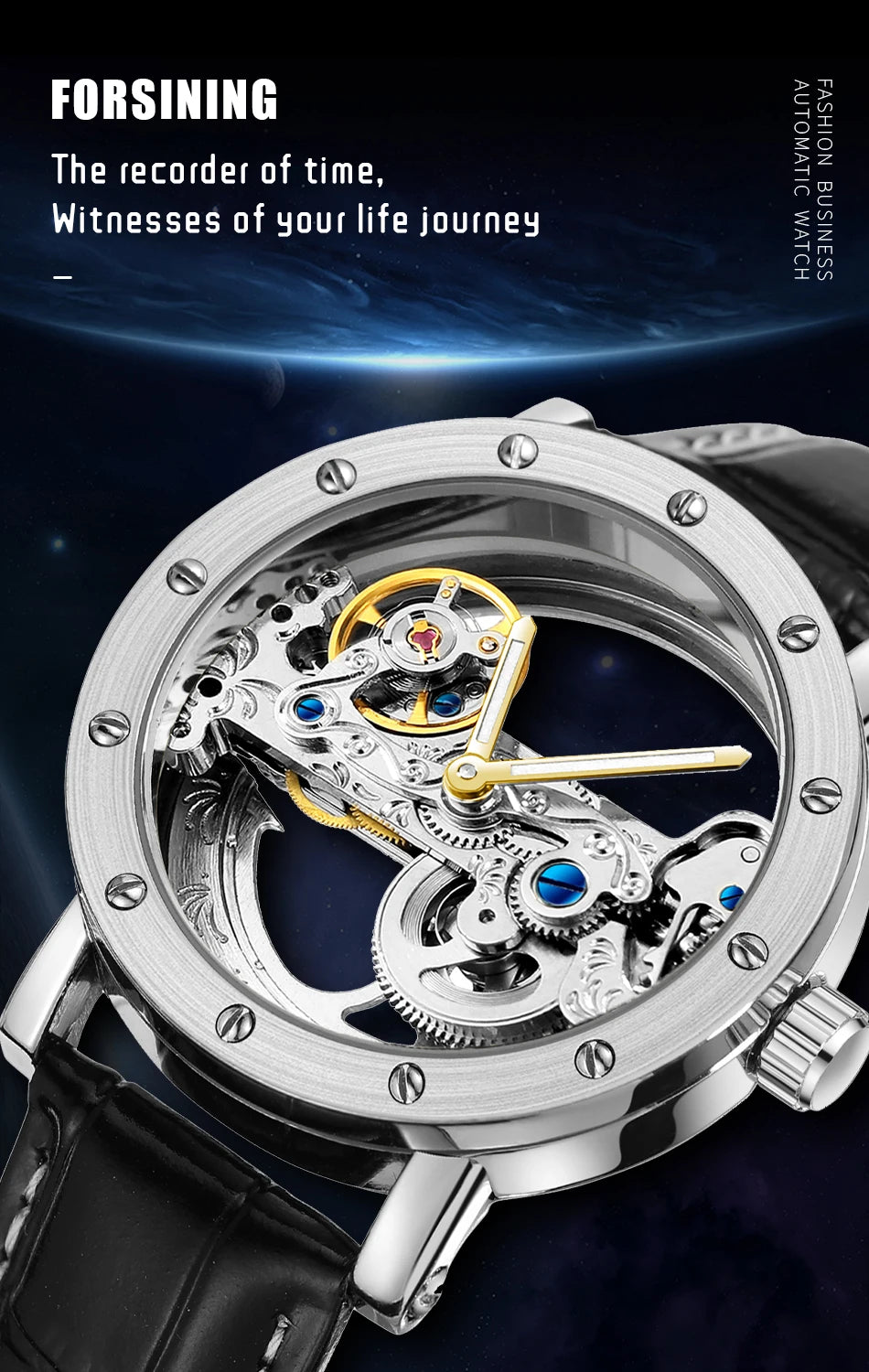 2026 Top Brand Luxury Steel Skeleton Tourbillon Automatic Watch Men's Leather Mechanical Waterproof Luminous Elegant Wrist Clock