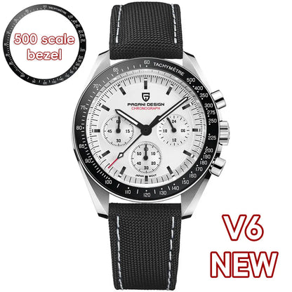 PAGANI DESIGN Saturn Men's Watches 2026 New Top Luxury Quartz Watch Men Light Tan Chronograph AR Sapphire crystal Wristwatch Men