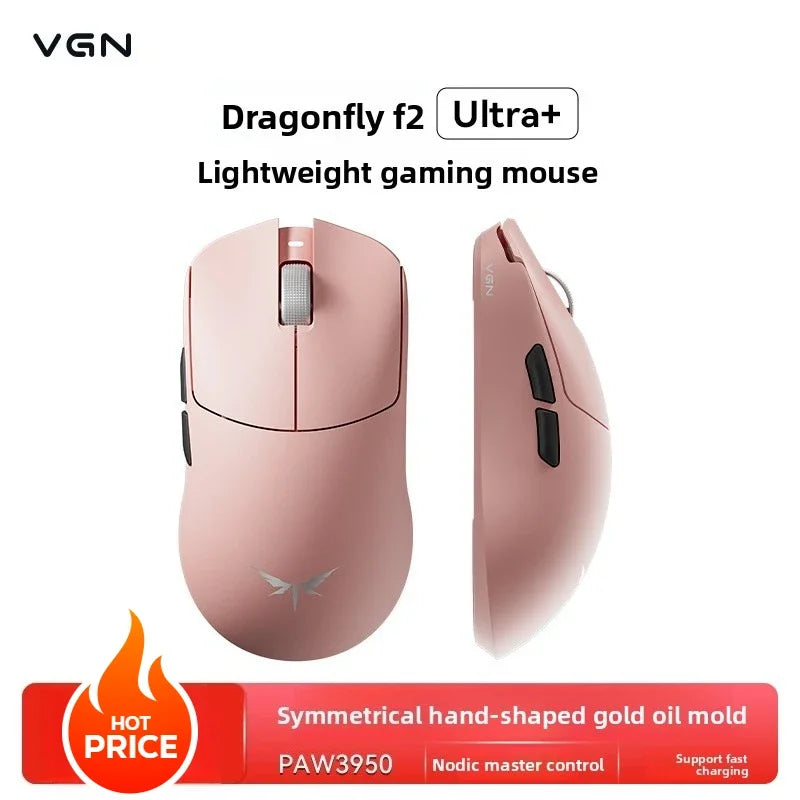 VGN Dragonfly F2 ProMax/Ultra Esports Gaming Mouse 42000DPI 0.125ms For CS:GO Latency Wired/Wireless Dual 8K 3-Mode PAW3395/3950