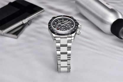 PAGANI DESIGN Orologio meccanico automatico da uomo in acciaio inossidabile, impermeabile 10Bar, sportivo, di lusso casual per uomo
