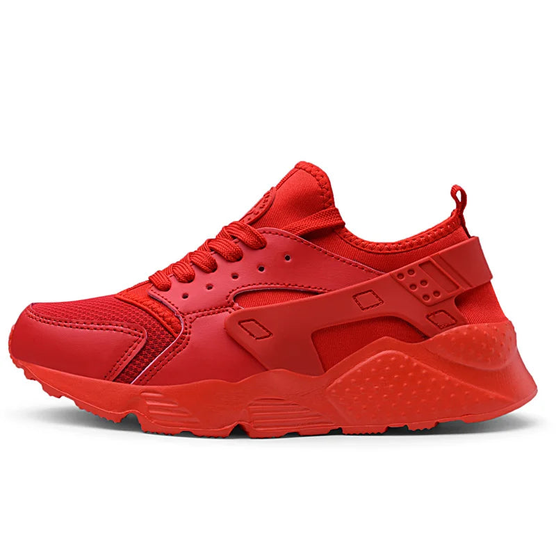 Men's Sneakers Fashion Lightweight Comfortable Breathable Sports Shoes for Walking Summer Mesh Flat Red Tennis Shoes