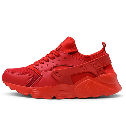 Men's Sneakers Fashion Lightweight Comfortable Breathable Sports Shoes for Walking Summer Mesh Flat Red Tennis Shoes