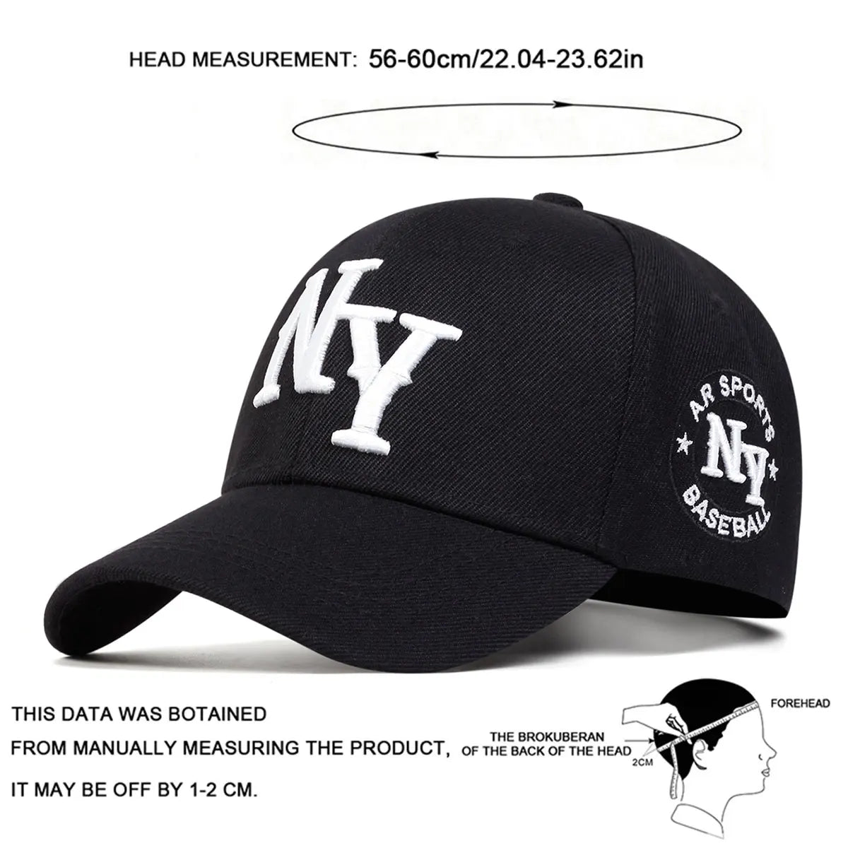 Unisex Letter Embroidery Baseball Caps Spring and Autumn Outdoor Adjustable Casual Hats Sunscreen Hat Sports Cap