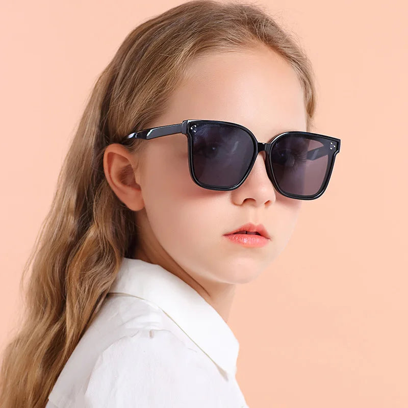 Children's Sunglasses Large Frame Fashionable Sunshade Anti-ultraviolet Silicone Polarized Children's Glasses 23048 23048