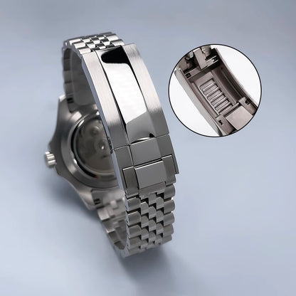 YM Style 40mm Mens Wristwatch, Bidirectional Rotate Bezel, Luminous Dial & Sapphire Crystal, Jubilee Bracelet for NH35 Movement