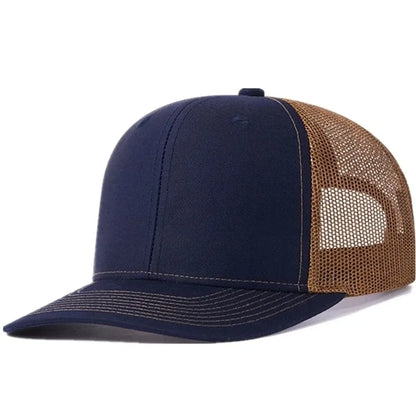Unisex-Kappe mit leicht gebogener Krempe im Trucker-Stil – Freizeit- und Outdoor-Kappe für Damen und Herren, atmungsaktiv, für den Sommer