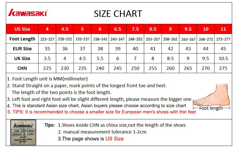Kawasaki Men’s Badminton Shoes Professional Sports Shoes for Women Breathable Indoor Court Sneakers K-086