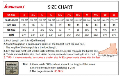 Kawasaki Men’s Badminton Shoes Professional Sports Shoes for Women Breathable Indoor Court Sneakers K-086