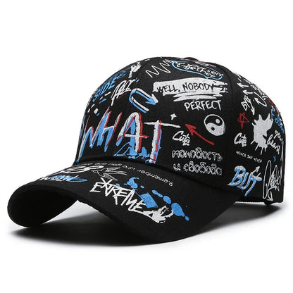 New Fashion Women Men Graffiti Cotton Baseball Cap Unisex Printed Snapback Hat Hip Hop Trendy Outdoor Cap Hat for Men Women