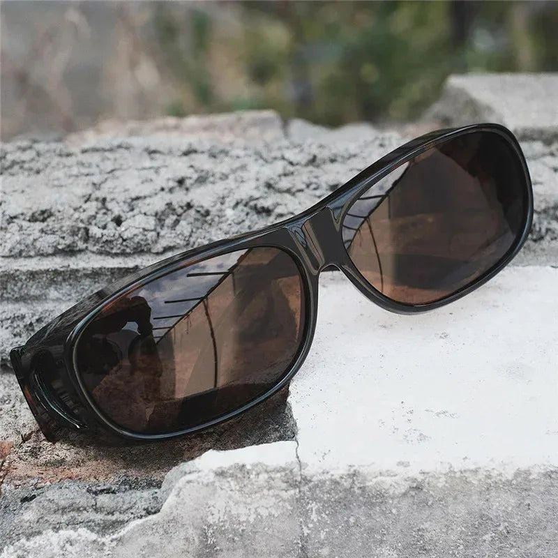 2025Polarized Sunglasses Fit Over Eye Glasses Driving Wrap Shield Goggles Fishing Glasses Sports Sunglasses Night Vision Glasses