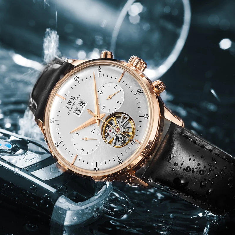 CARNIVAL Mechanical Dress Watches for Men Brands Luxury Sapphire Automatic Wristwatches Men's Waterproof 2025 Men's Watch