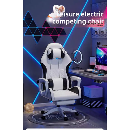 Sedia e-sport da uomo confortevole per sessioni prolungate, sedia da computer reclinabile per il relax, schienale