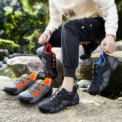 Sapatos de Caminhada para Homem Todo-o-Terreno, Calçado Desportivo Outdoor em Malha Respirável, Antiderrapante e Resistente ao Desgaste, Sapatos de Caminhada e Ciclismo Outdoor