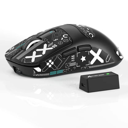 Mouse gaming wireless ATTACK SHARK X3/X3PRO 4K/8K, 26K DPI, tri-mode (cablato/2.4GHz/BT5.2), leggero, sensore PAW3395 per gamer
