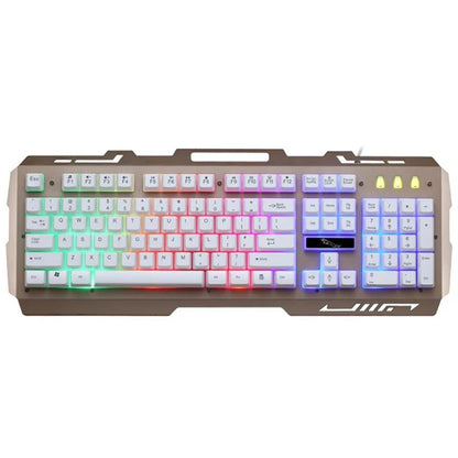 USB Keyboard G700 Waterproof Business Personality Mechanical Feel Metal Glow Mobile Phone Stand Gaming Keyboard