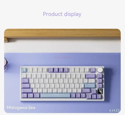 Ajazz AK820 Professional Mechanical Keyboard TFT Screen Multifunctional Knob Game Keyboard 3 Mode Hot Plug RGB Pad Office Gift