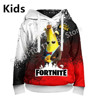 Sudaderas con capucha Llama Battle Royale F-Fortnited con estampado 3D para hombre, mujer y niños, sudaderas para niño y niña, pulóver streetwear verde