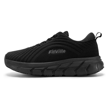 FitVille wide toe box shoes for men, cushioned, extra wide width, non-slip, wide lightweight breathable running shoes