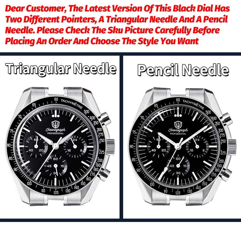 Relógio Masculino Watchdives New Wd1863 Quartz VK63 Chronograph, Safira Abaulada, Impermeável, 39Mm, Aço, Marca Premium, Luxo Business
