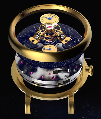Shanghai The Bund Sky Dome Series Men's Mechanical Watch, 42mm Center Flywheel Automatic, Limited Edition Brand Watch