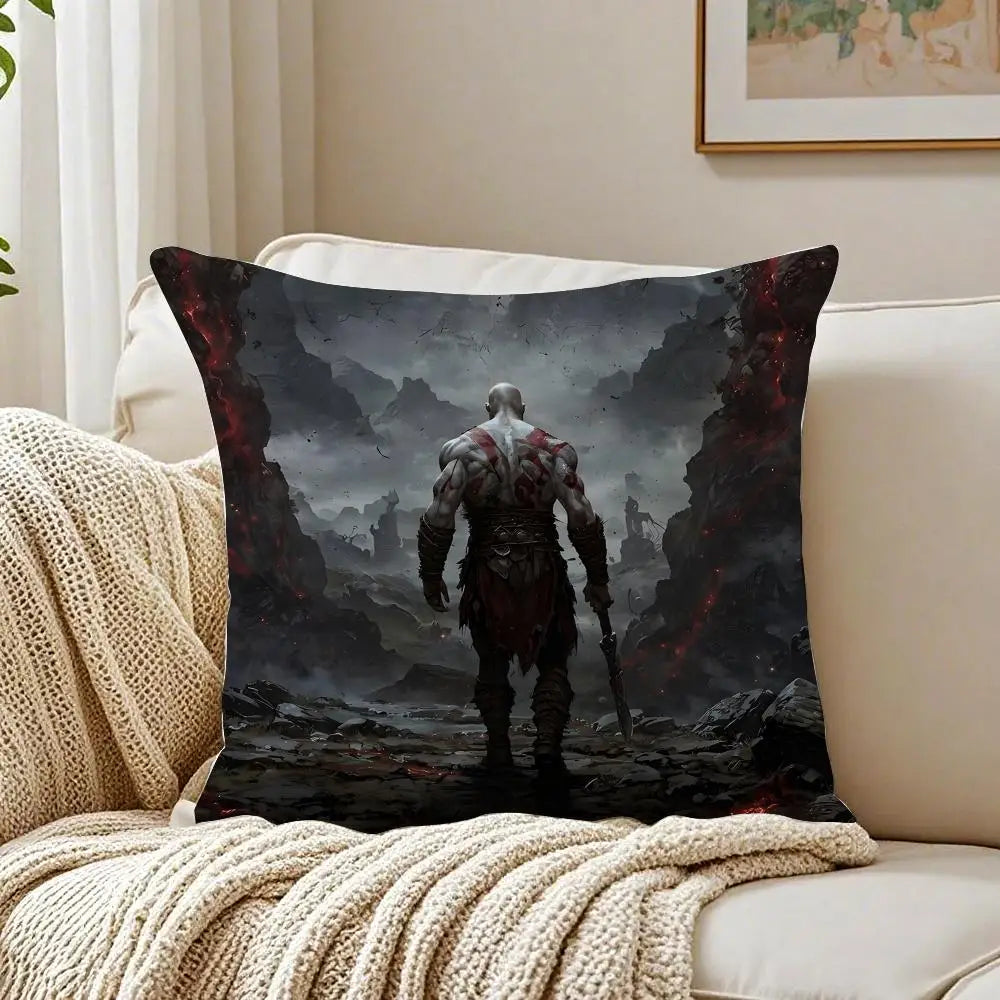 Game Mythological G-God of W-War Cushion Cover Pillowcase Anti-dustmite living Room Sofa Decor Cushion Room