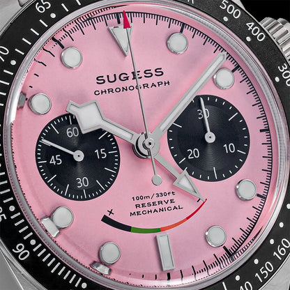 Sugess Chronograph Watch for Mens ST1907 Movement Mechanical Sapphire Crystal Wristwatches Waterproof Pilot Air Force Clock S475