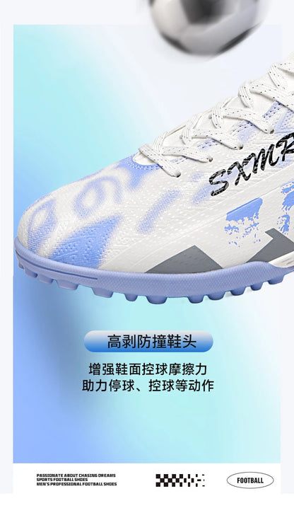 Double Star Men's High-Top TF Turf Football Boots, Youth & Student Edition, Adult & Kids, Professional Match & Training Soccer Shoes