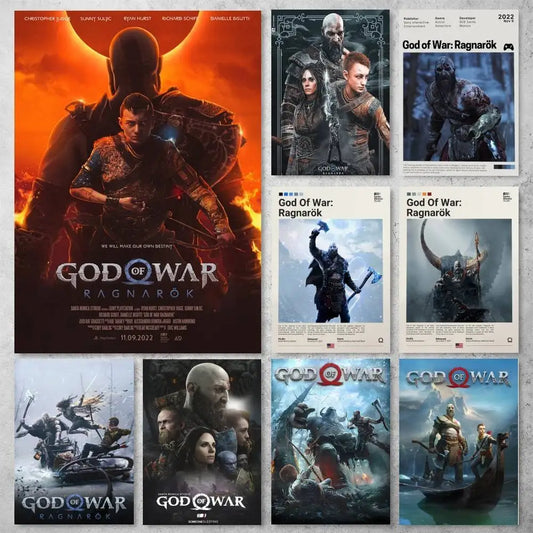 Pop Game God Of War Ragnarok Good Quality Prints And Poster Wall Art For Study Living Room Decor Unique Home Decoration Picture