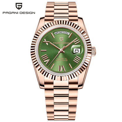 PAGANI DESIGN Enamel Dial 2026 New DD36 Men's Watches Silver Gold Luxury Automatic Watch Men Waterproof Mechanical Wristwatch