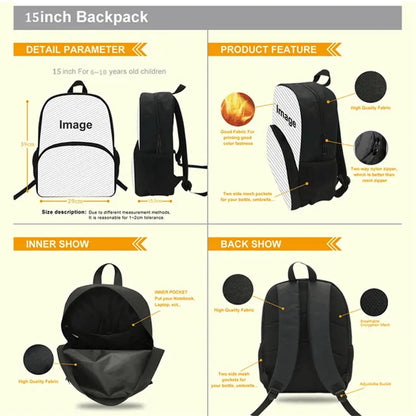 FORTNITE 3-Piece School Backpack Set with Front Pocket Bag, Crossbody Bag, and Pencil Case for Ages 5-10 Boys and Girls, Lightweight, Includes Free 3D Printed Keychain