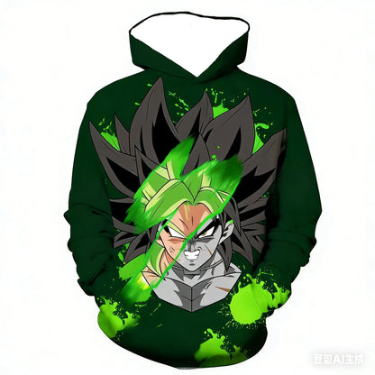 2025 Hot Sale Trend Hip-Hop Hooded Sweatshirt Kids Adults Dragon Ball Battle Suit 3D Print Hoodie Sports Sweatshirt Top Clothing