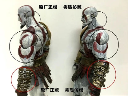18CM Boxed NECA God of War Sparta Ghost Kratos Father Son Edition Atreus Action Doll Model Joint Mobile Toy Gift