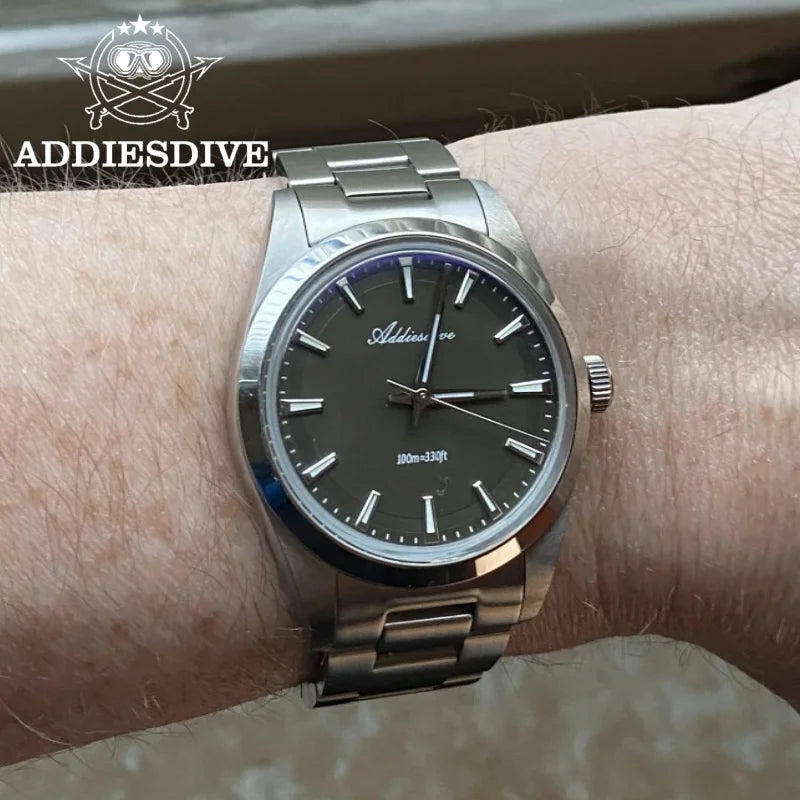 ADDIESDIVE AD2066 Men's Luxury Watch VH31 10Bar Waterproof BGW9 Super Luminous 316L Stainless Steel Reloj Hombre Quartz Watches