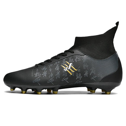 Nouvelles bottes de Football hommes chaussures de Football crampons chaussure de Football professionnelle hauts pointes antidérapantes pour grands garçons large baskets d'entraînement