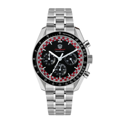 Relógio Masculino Watchdives New Wd1863 Quartz VK63 Chronograph, Safira Abaulada, Impermeável, 39Mm, Aço, Marca Premium, Luxo Business