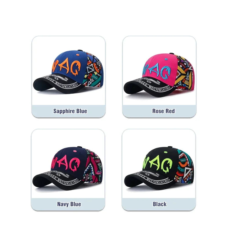 Nuovo cappellino da baseball casual alla moda con ricamo e stampa lettering, protezione solare per esterni