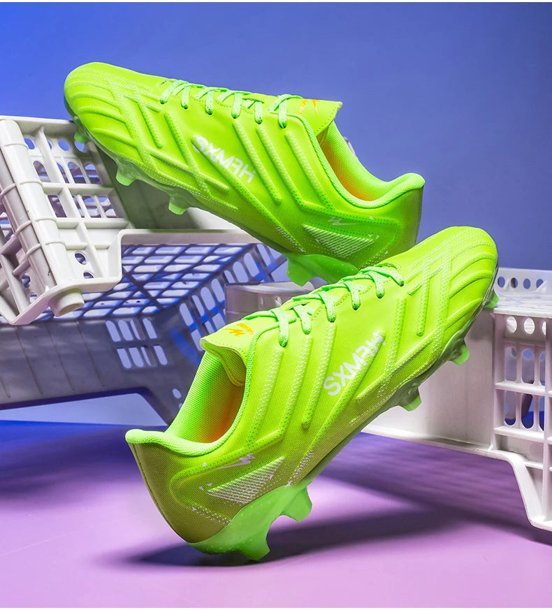 Double Star Adult Youth AG Soccer Cleats Non-Slip Durable Artificial and Natural Grass Football Shoes for Training and Matches Men Women