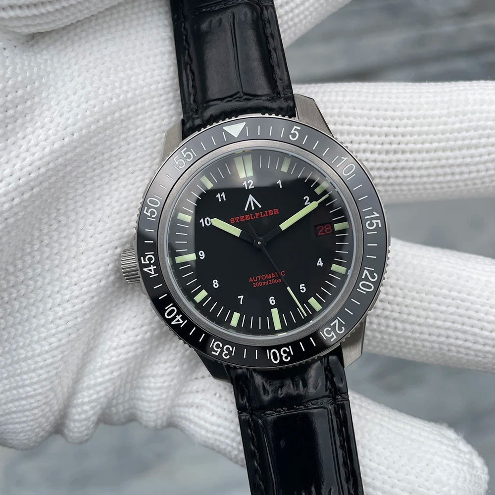 STEELFLIER Official SF783 NH35 Automatic Mechanical Watches Ceramic Bezel Super Luminous 20Bar Waterproof Luxury Dive Watch Men