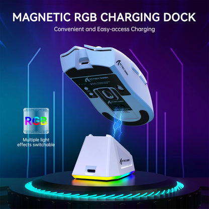 ATTACK SHARK X11 Lightweight Wireless Gaming Mouse with RGB Backlight Charging, Up to 22K DPI, PAW3311 Optical Sensor, HUYU Switch