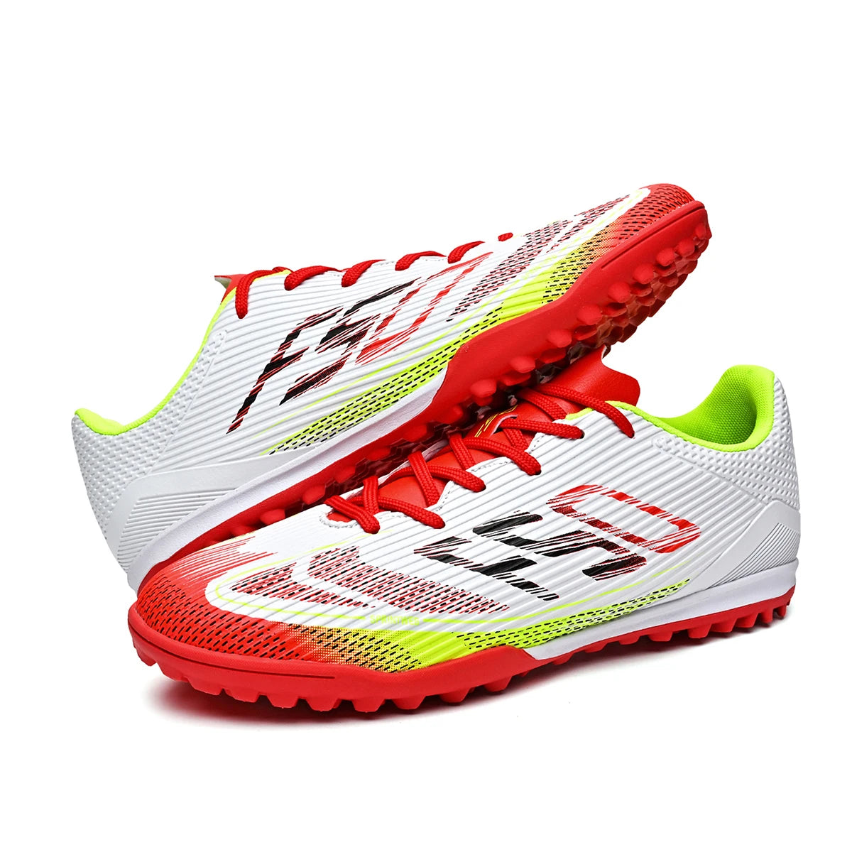 Chaussures de football pour hommes TF Turf, bottes de football légères, tige en PU à haute adhérence, semelle antidérapante, adaptées au gazon artificiel pour adultes.